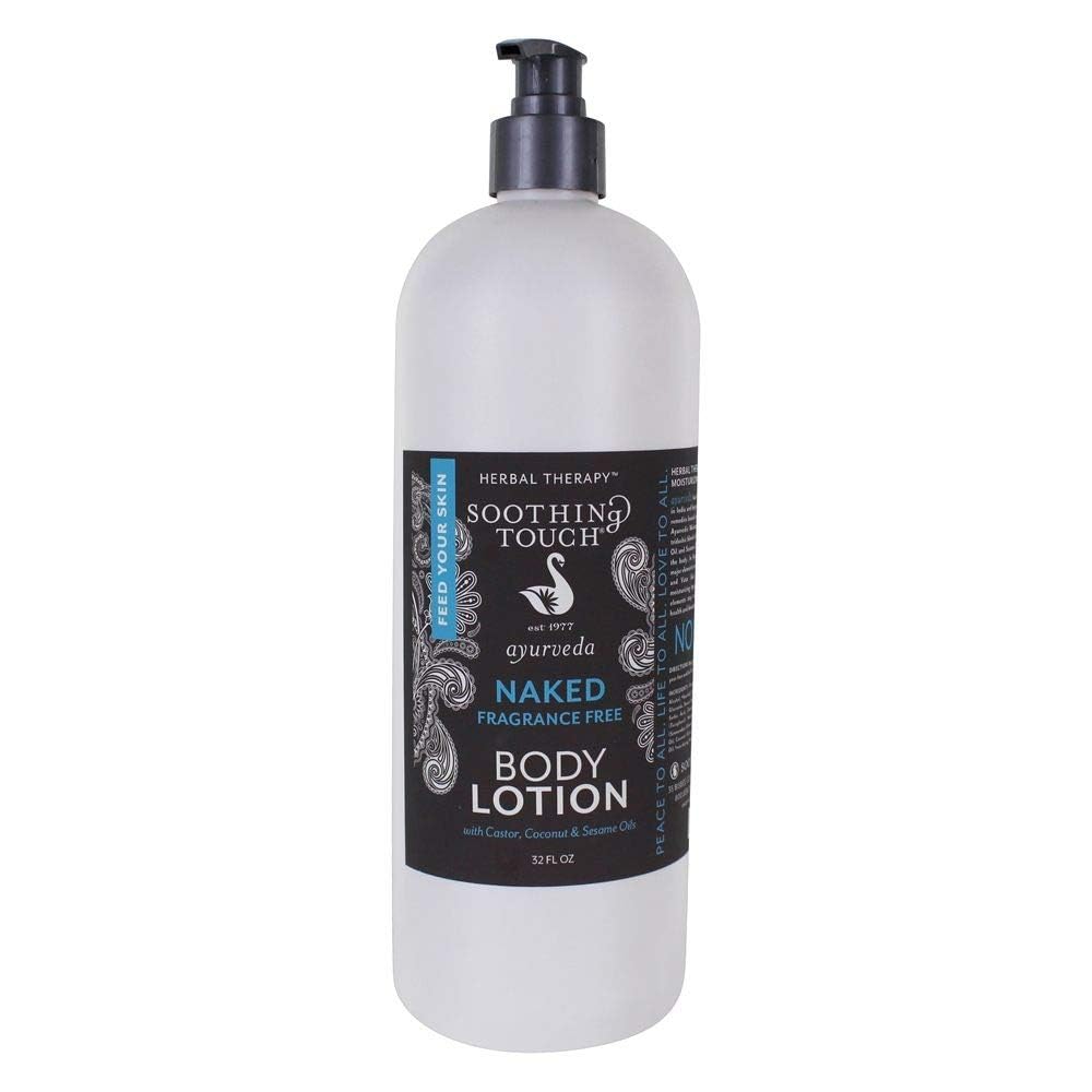 Soothing Touch front packaging showing 32 oz bottle and clear label benefit