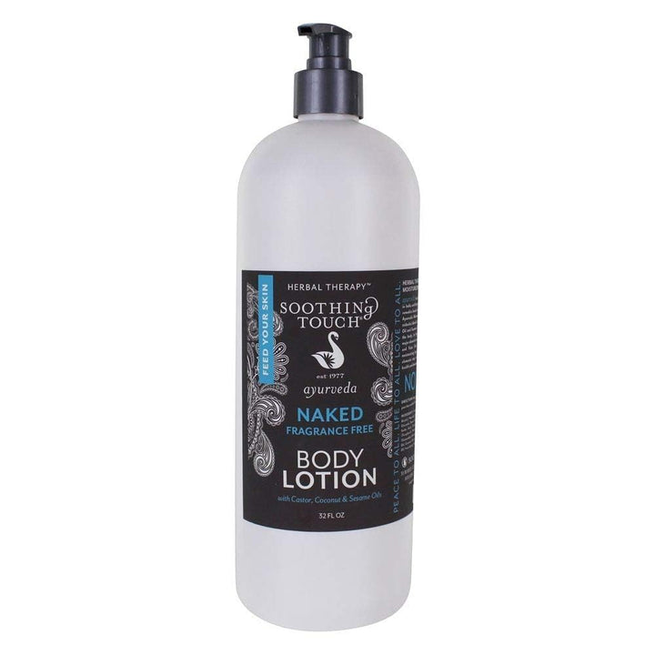 Soothing Touch front packaging showing 32 oz bottle and clear label benefit
