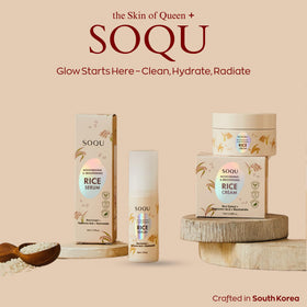 SOQU bottle placed on bathroom shelf in routine setting showing everyday use benefit
