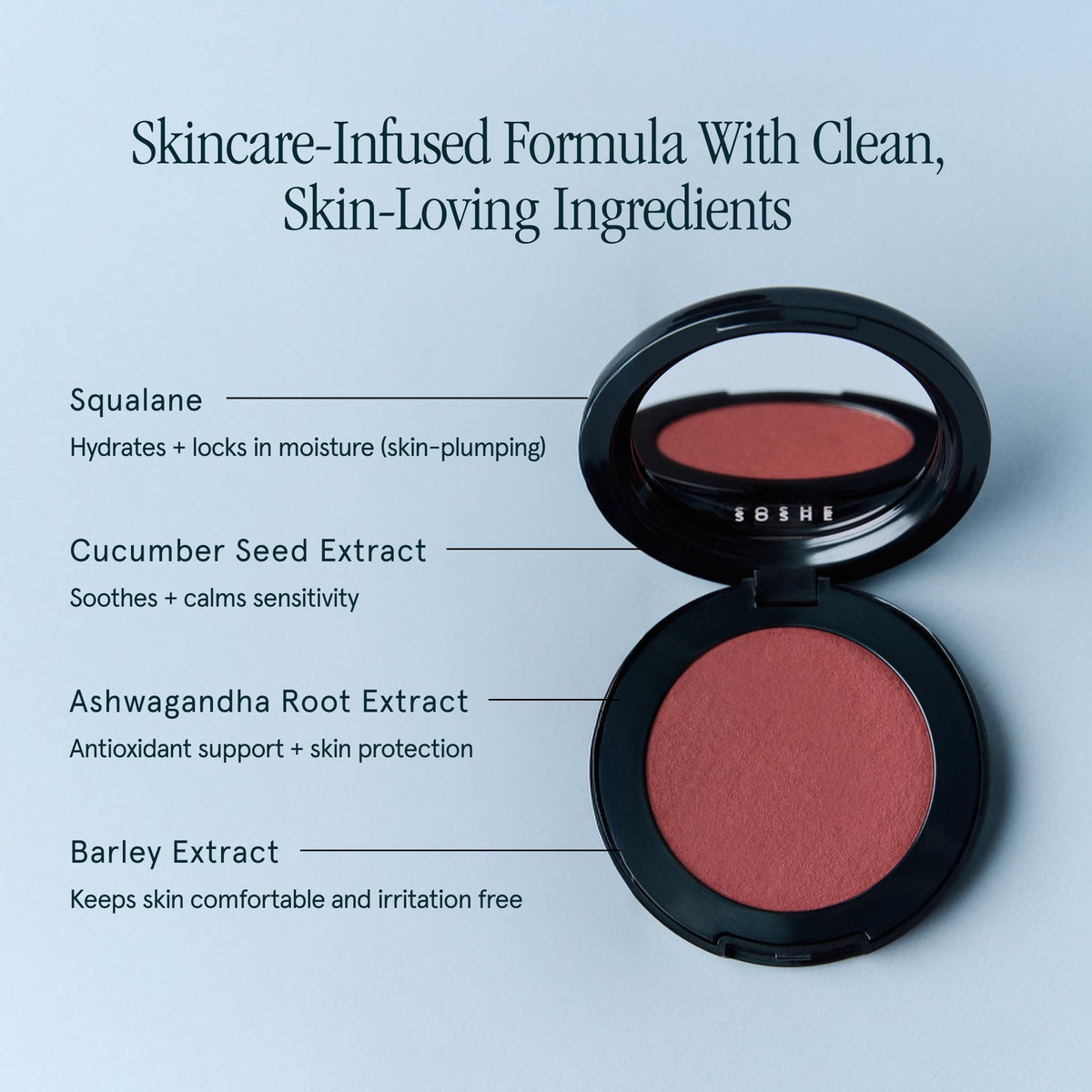SOSHE application with fingertip for natural blended finish