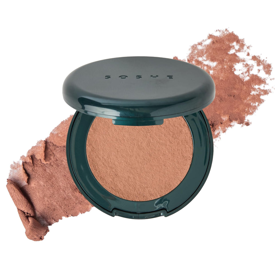 SOSHE compact front view showing Bare Muse shade and clean design benefits