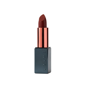SOSHE Lip Silk front packaging showing dusty mauve shade and refillable base benefit