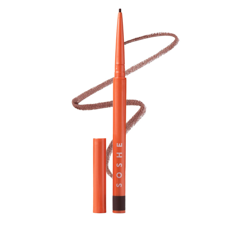 SOSHE front packaging showing Lovesick burgundy brown, clean formula benefit