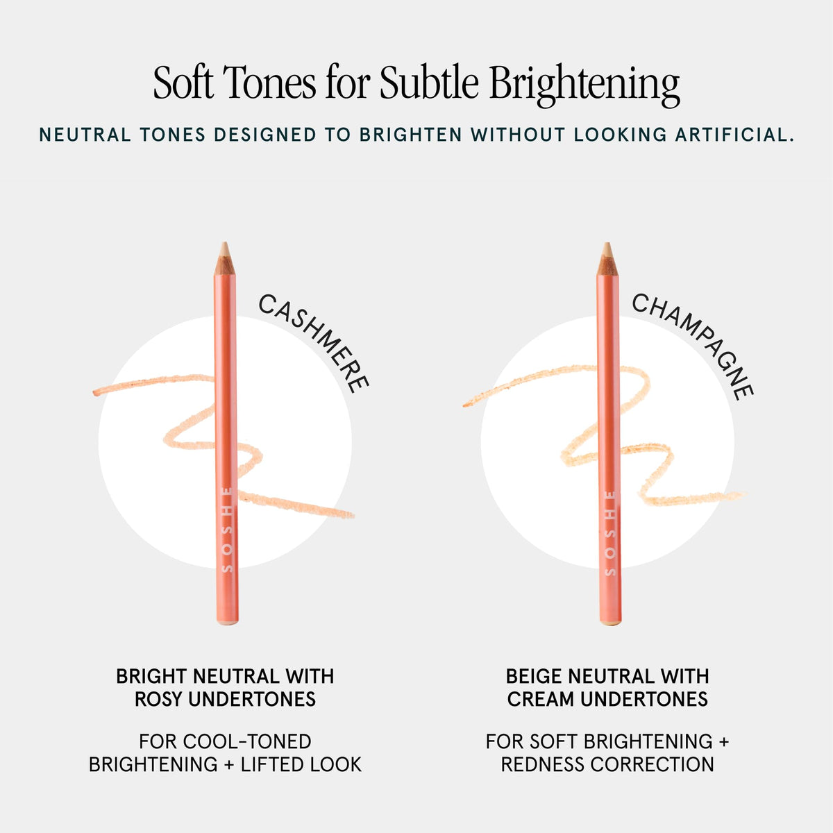 SOSHE product label close-up highlighting clean ingredients and claims