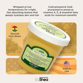 SoShea close-up whipped texture highlighting easy spreadability and hydration