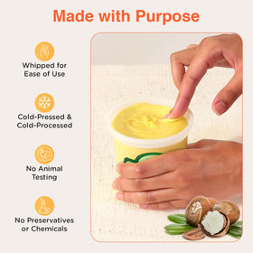 SoShea being scooped and applied from hand showing quick absorption benefit