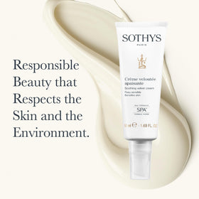 SOTHYS jar on bathroom shelf lifestyle shot conveying daily routine ease