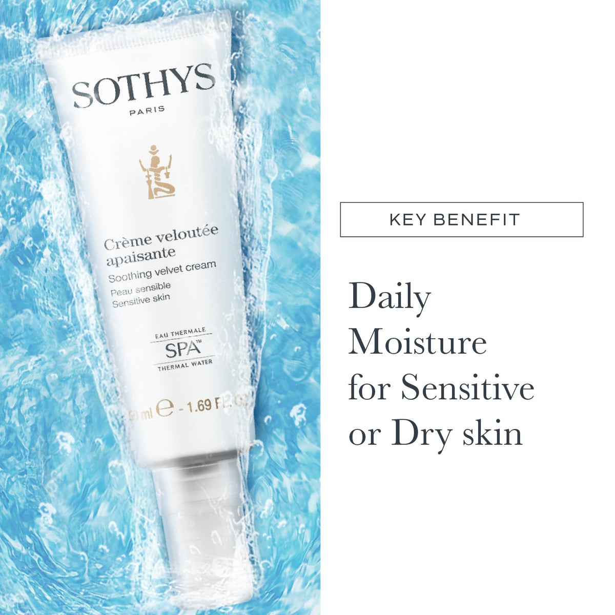 SOTHYS jar beside coin for scale illustrating convenient skincare portion