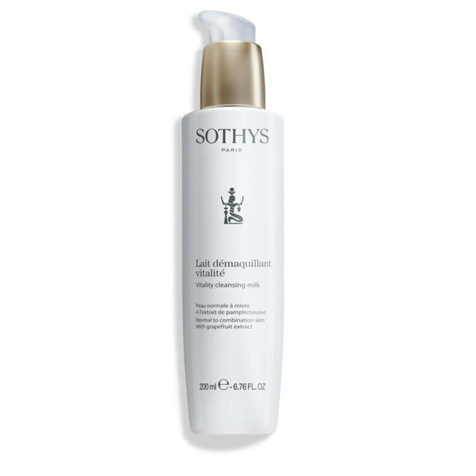 SOTHYS cleansing milk front packaging showing bottle and label, clear product identity and benefit