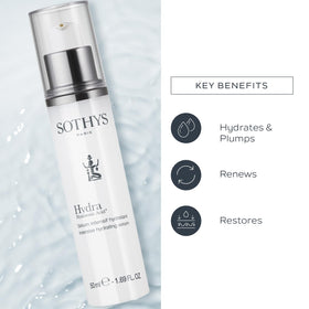 SOTHYS bottle beside moisturizer and SPF, shows layering and routine benefit