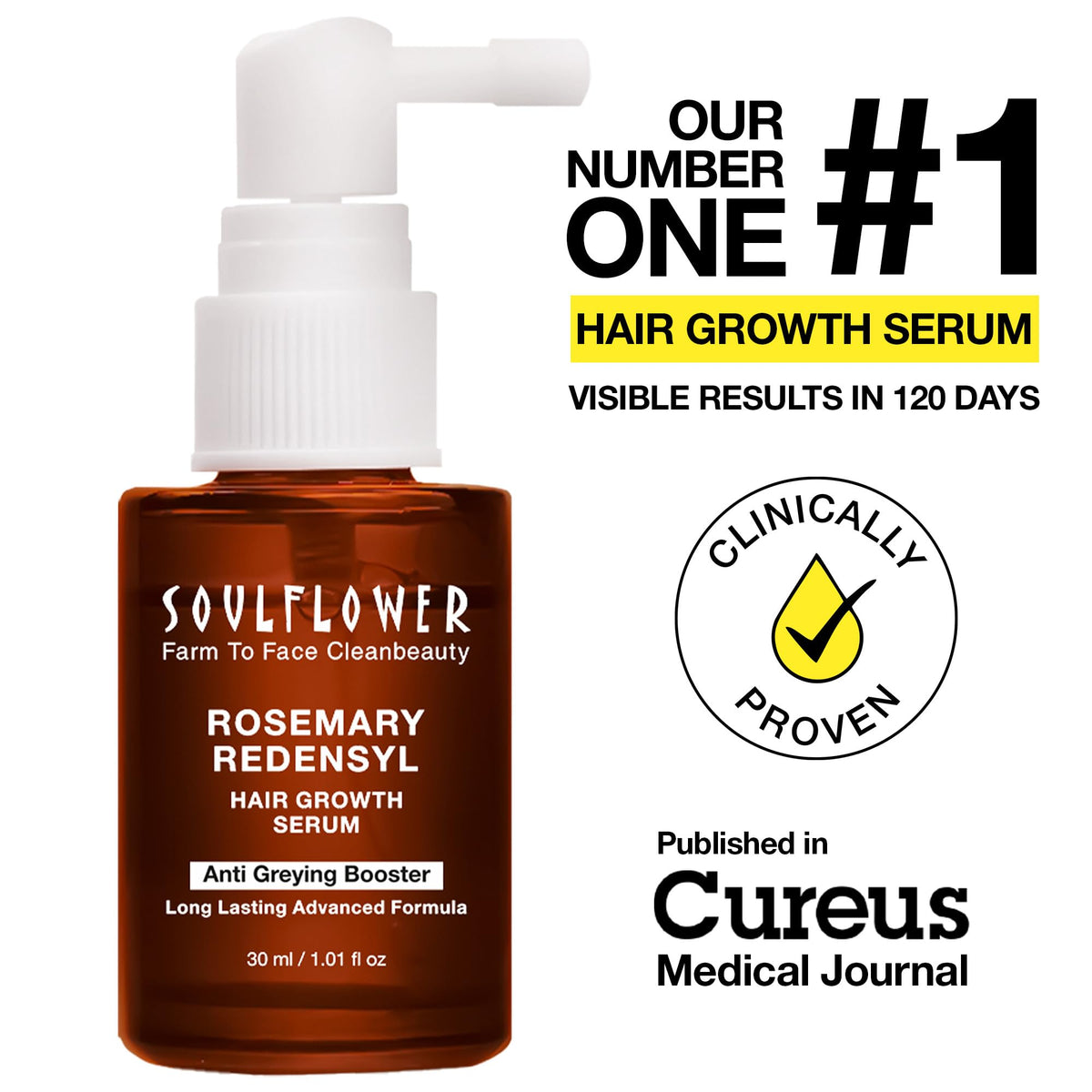 Soulflower label close-up highlighting active ingredient information and clarity