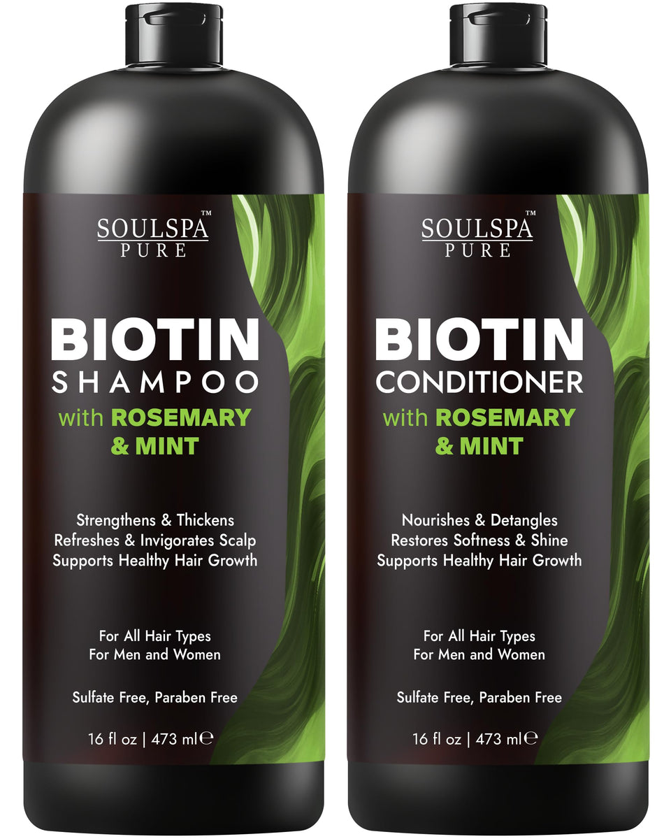 SOULSPA PURE front packaging showing both 16 fl oz bottles and benefits