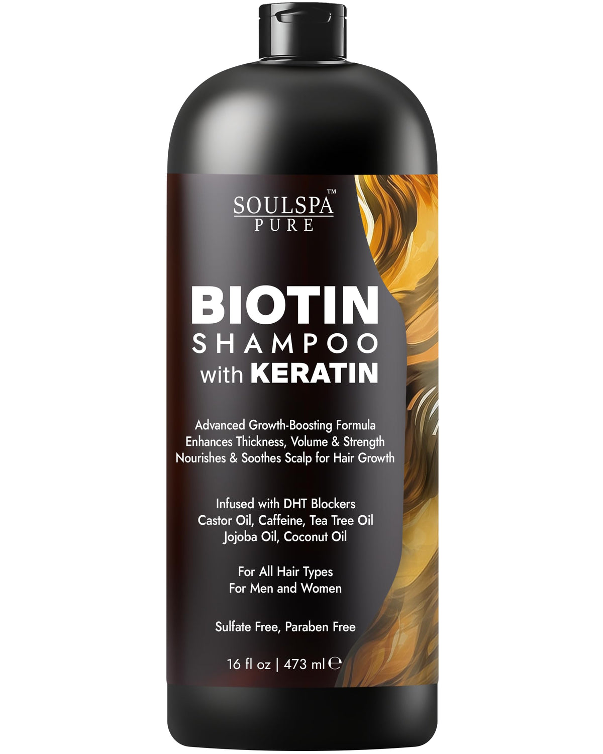 SOULSPA PURE front bottle view showing label and benefits