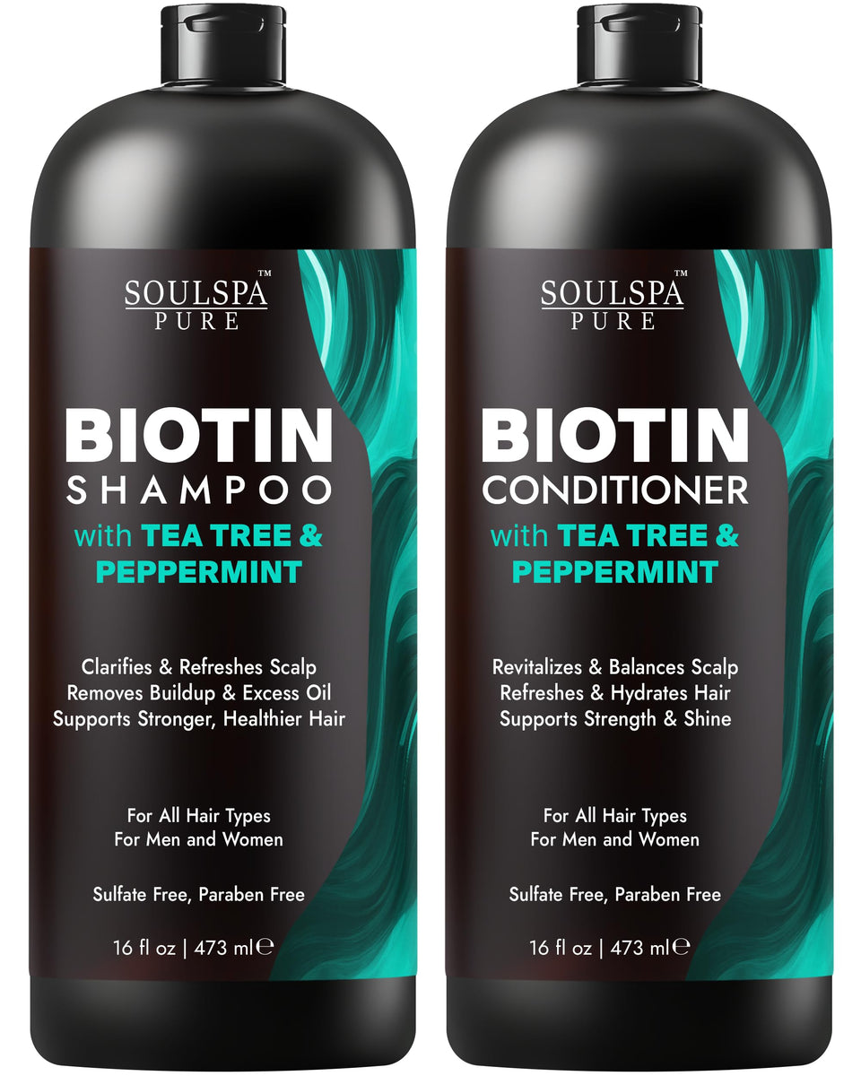 SOULSPA PURE front packaging showing both 16 fl oz bottles and benefits