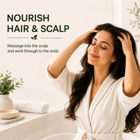 SOULSPA PURE applied to hair ends during styling to add shine and reduce frizz