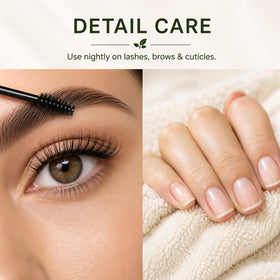 SOULSPA PURE used with spoolie on brows and lashes for targeted conditioning