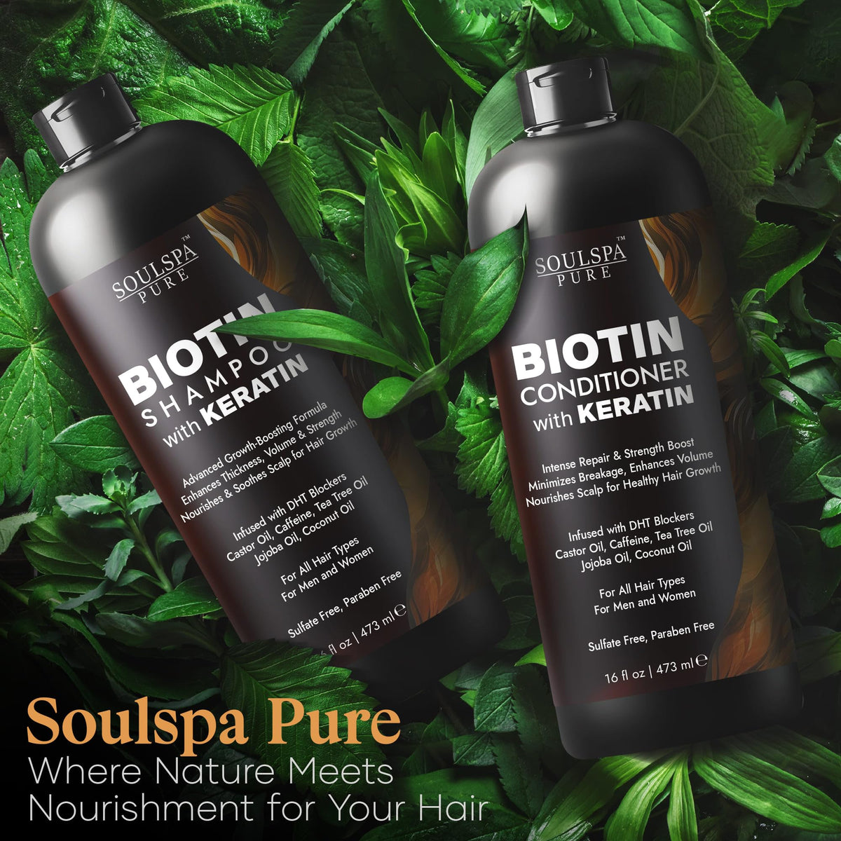 SOULSPA PURE lifestyle shot on bathroom counter conveying premium routine