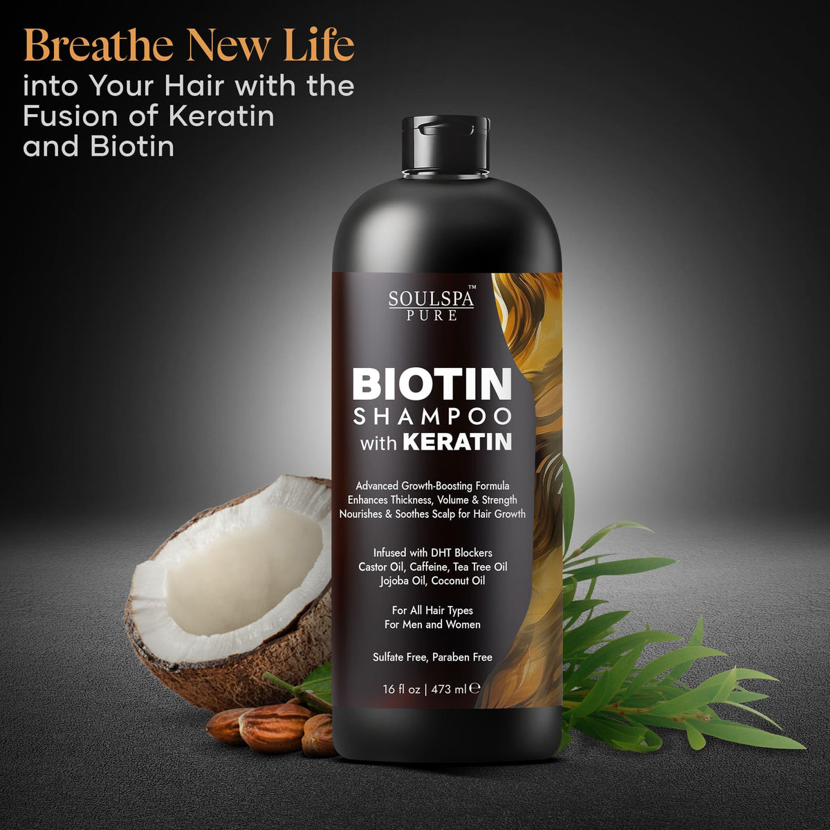 SOULSPA PURE applied to wet hair showing easy application
