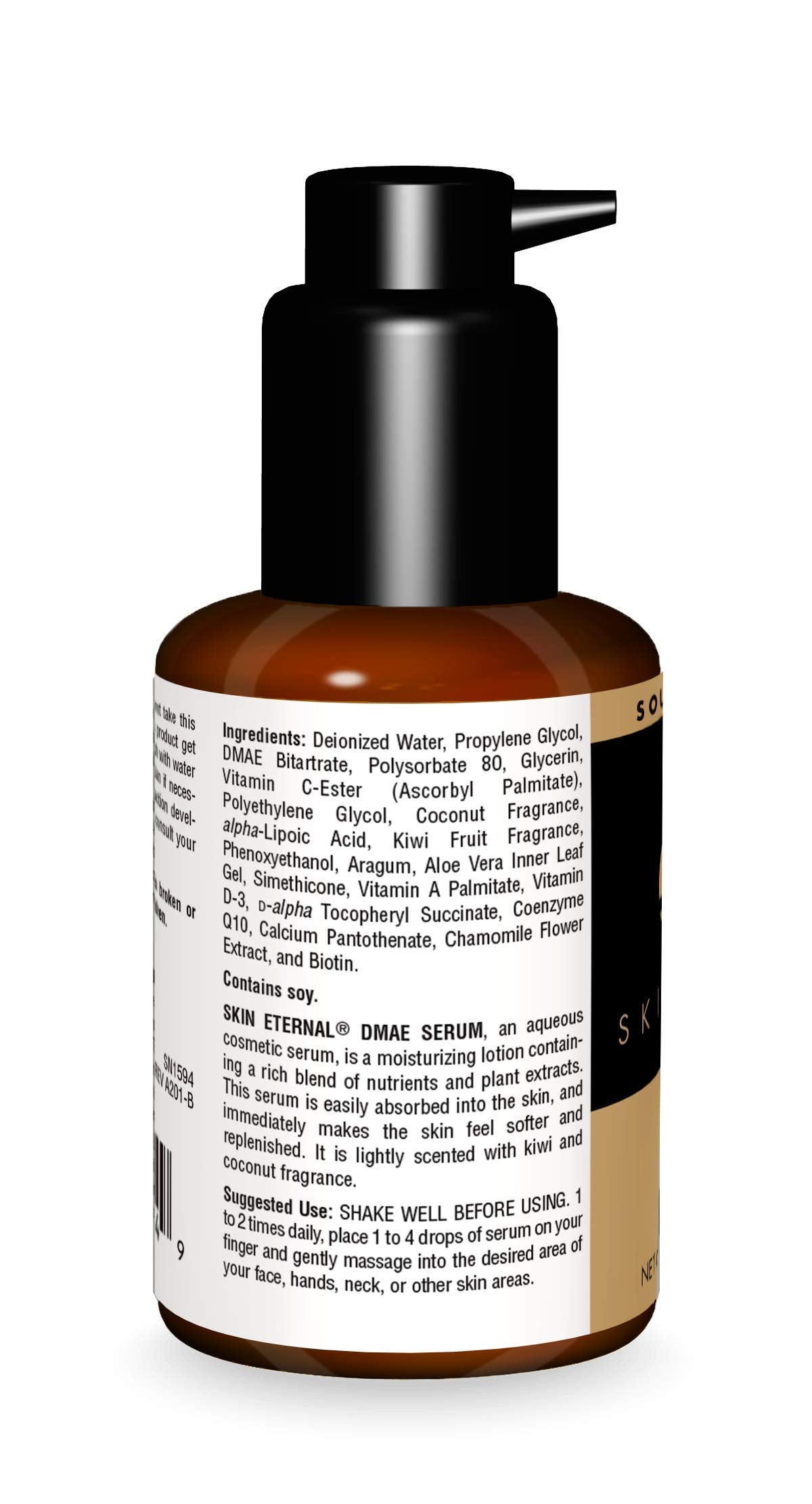 Source Naturals applying serum to hand, demonstrates easy massage-in and quick layering