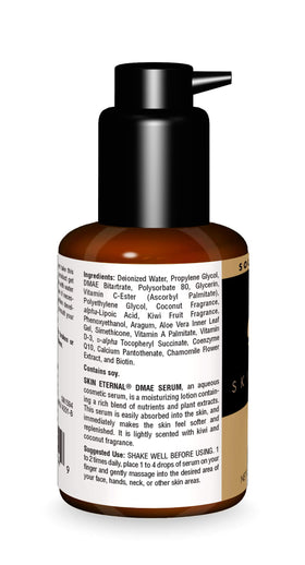 Source Naturals applying serum to hand, demonstrates easy massage-in and quick layering