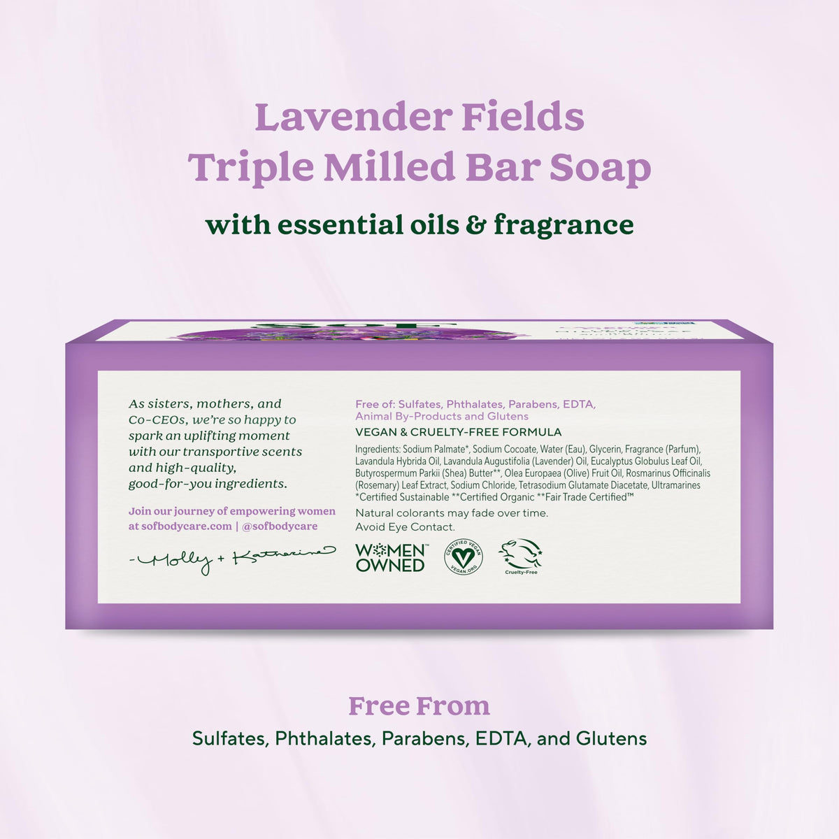 South Of France close-up of bar texture highlighting creamy triple-milled lather
