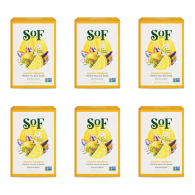 South Of France front packaging showing six lemon verbena bars and benefits