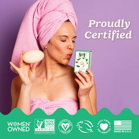 South Of France soap in a bathroom scene suggesting fragrant, relaxing baths