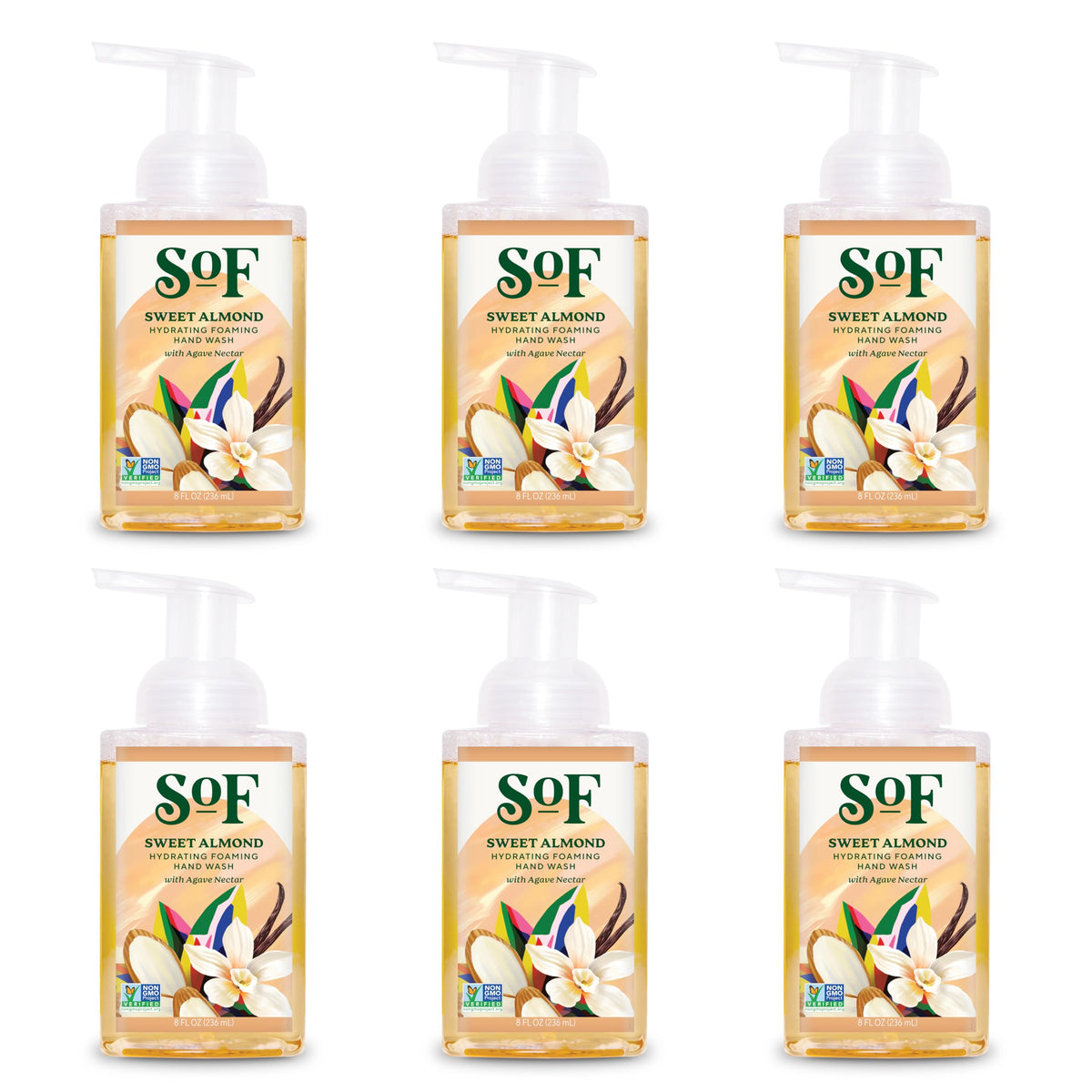 South Of France front packaging showing sweet almond scent and benefits
