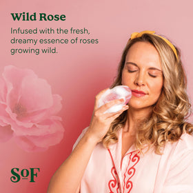 South Of France lather on hand demonstrating rich foam and gentle cleansing benefit