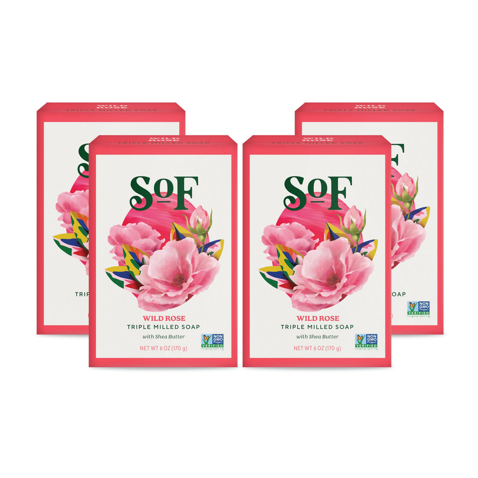 South Of France front packaging showing bar soap pack and brand, highlights lasting value