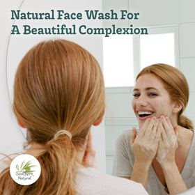 Southern Natural in a bathroom lifestyle scene suggesting natural routine benefit