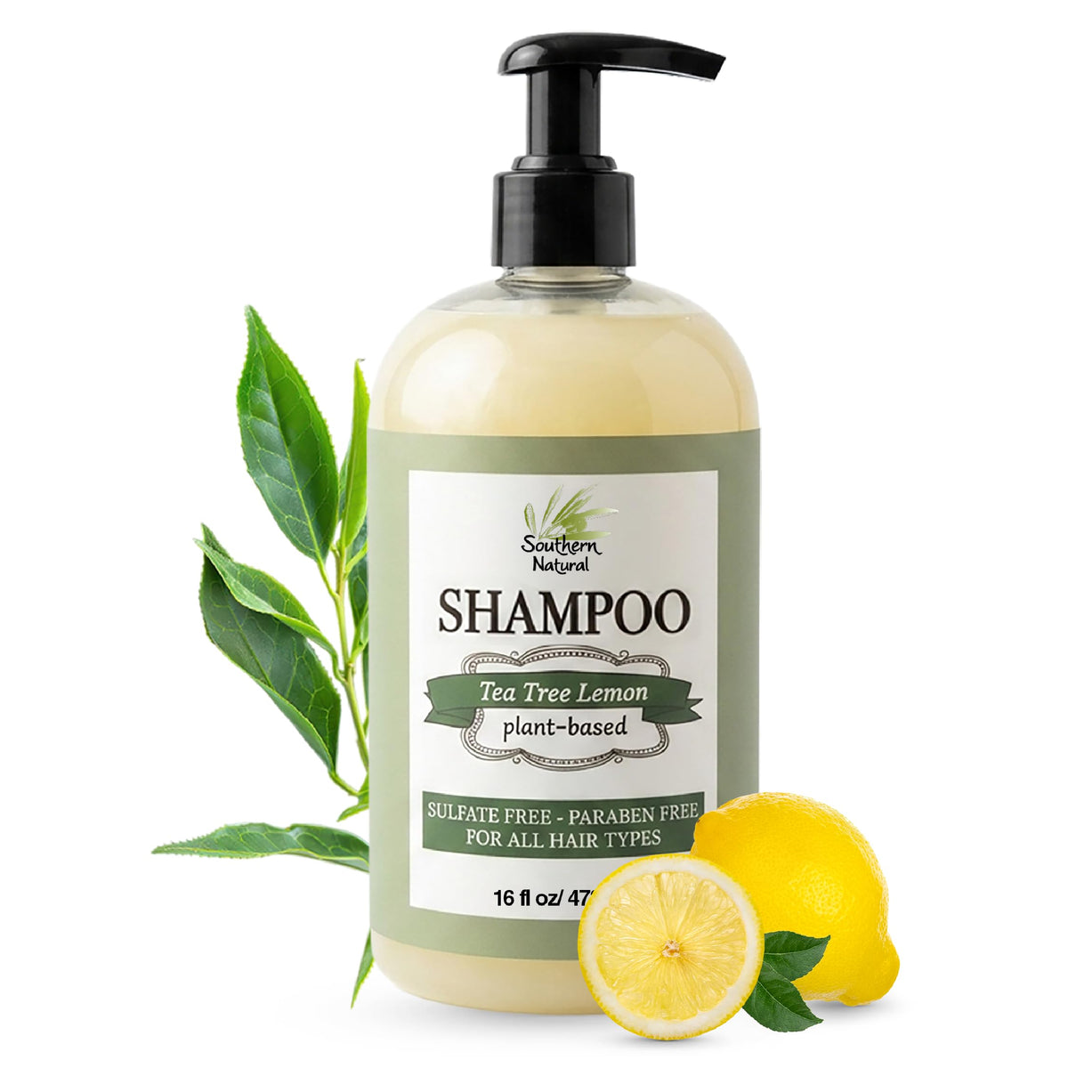 Southern Natural front label showing product benefits and scent