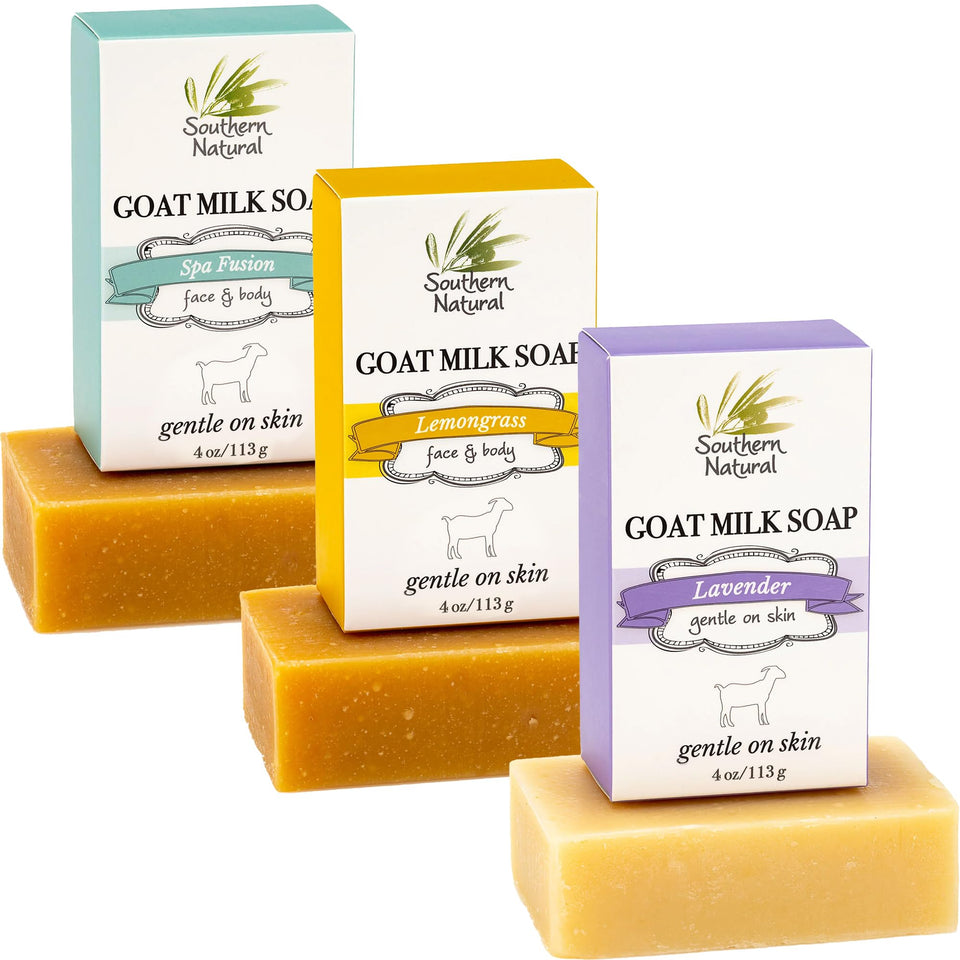 Southern Natural front packaging with three bars showing variety and gifting benefit