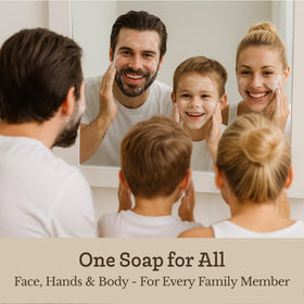 Southern Natural rich lather on skin illustrating gentle cleansing benefit