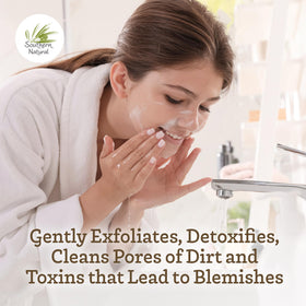 Southern Natural creamy lather in hand demonstrating gentle effective cleanse