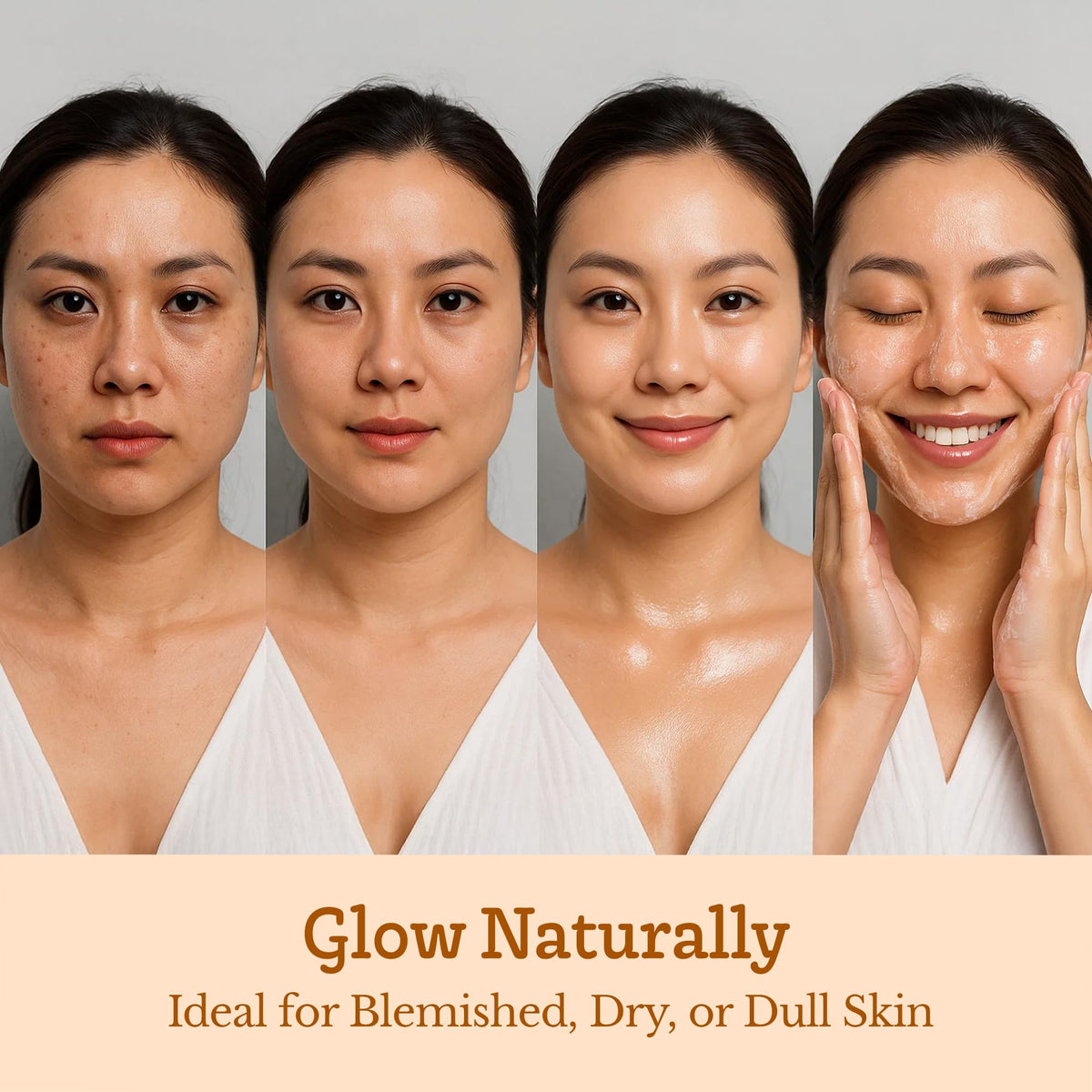 Southern Natural rich lather on hand demonstrating gentle cleansing