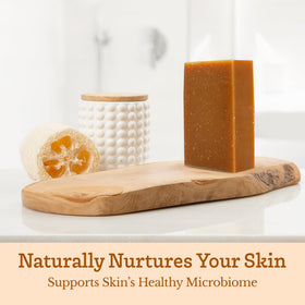Southern Natural soap in bathroom lifestyle setting promoting daily use
