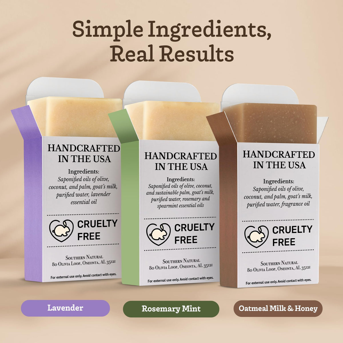 Southern Natural oatmeal milk and honey bar texture soothing moisture benefit
