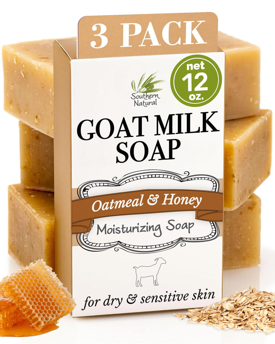 Southern Natural front packaging showing three unscented bars and benefits