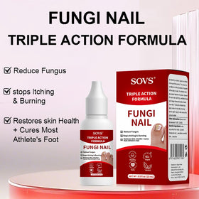 SOVS dropper application onto a toenail demonstrating precise dosing