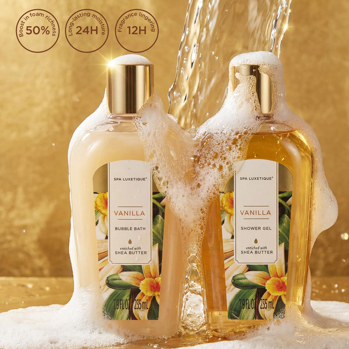spa luxetique body scrub texture close-up for gentle exfoliation benefit