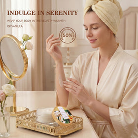 spa luxetique bottle labels readable showing natural ingredients and benefits