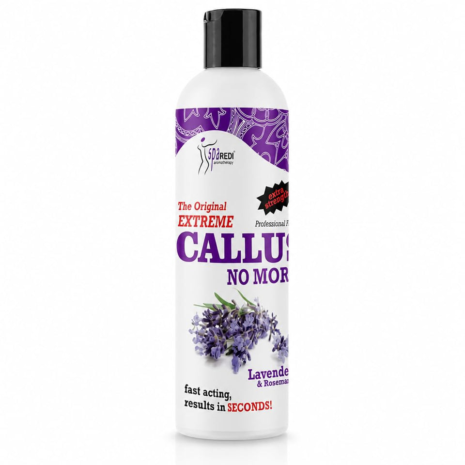 SPA REDI front label showing professional callus remover benefits