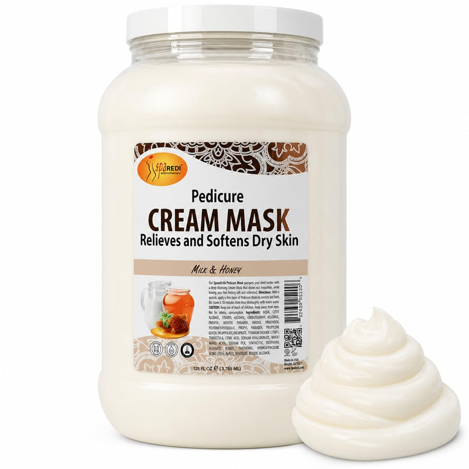 SPA REDI front packaging shows 128 oz tub and large-size value