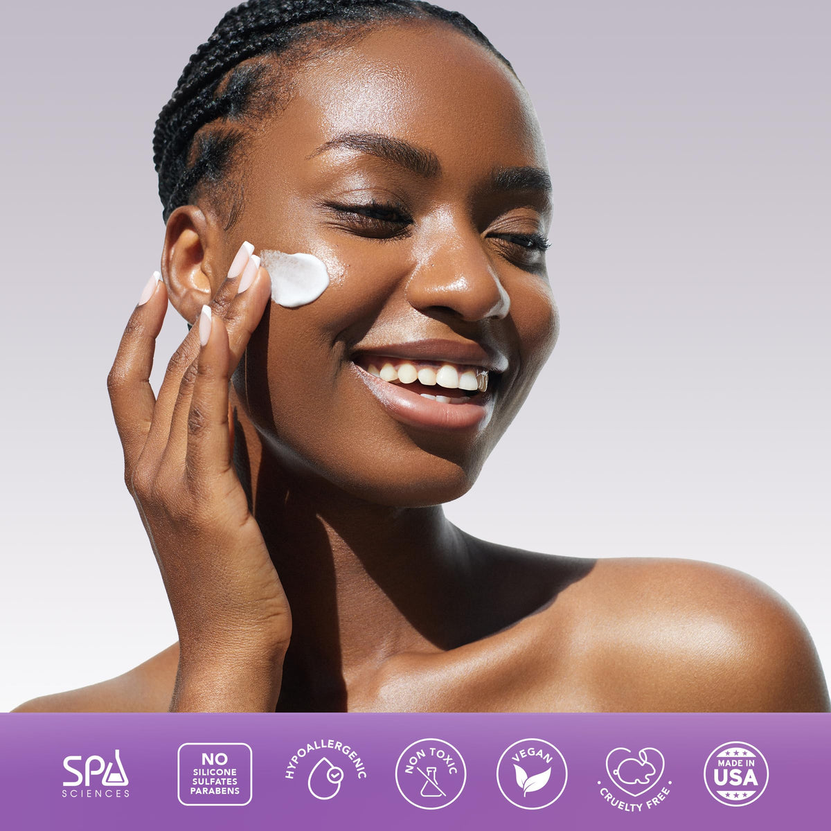 SPA SCIENCES open jar revealing creamy clay mask texture and hydration