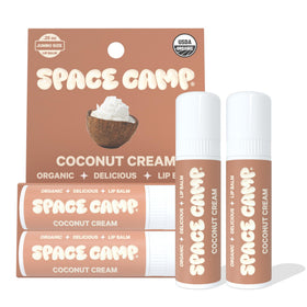 Space Camp coconut cream front packaging showing jumbo tube and flavor