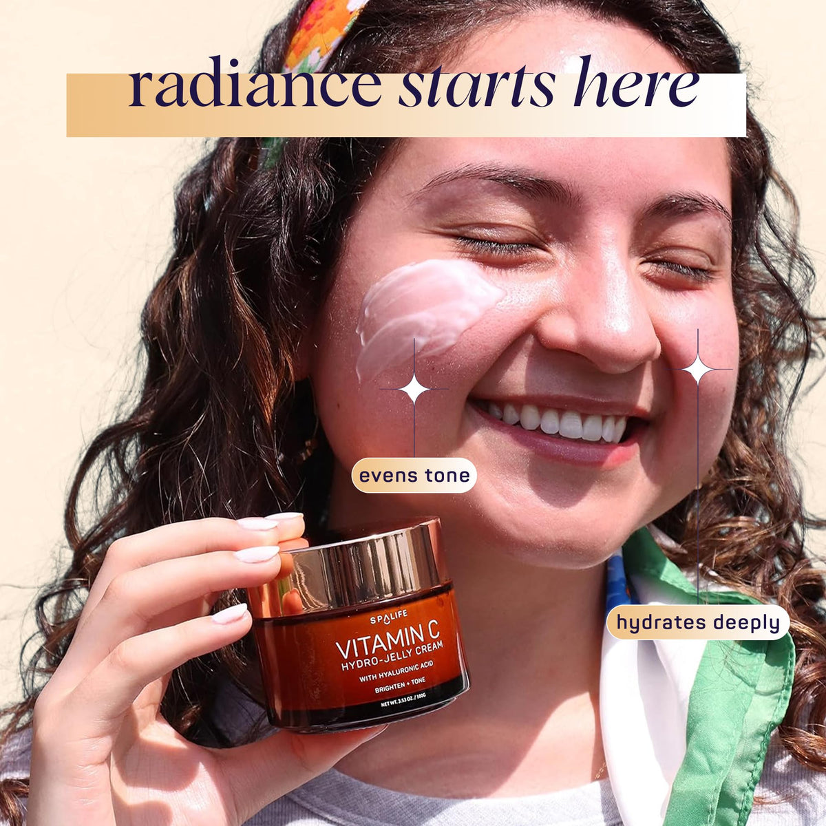 SpaLife cream on hand demonstrating smooth absorption benefit