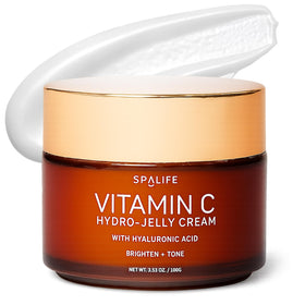 SpaLife front jar showing label and brightening benefit
