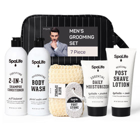 SpaLife front package showing the full 7-piece set and gift-ready presentation