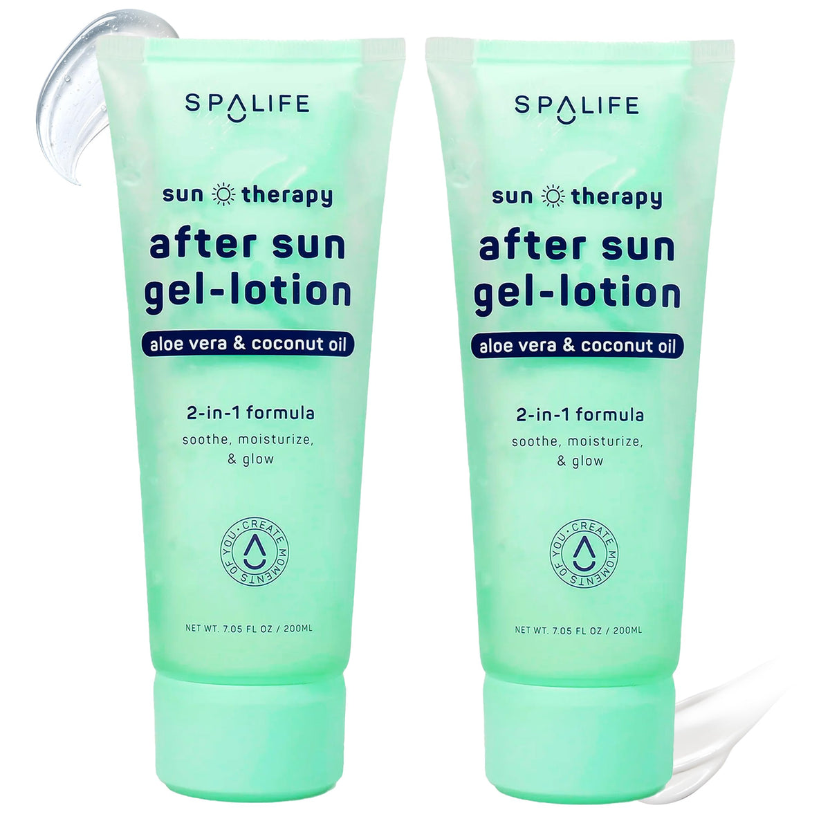 SpaLife front packaging showing two tubes and soothing benefit